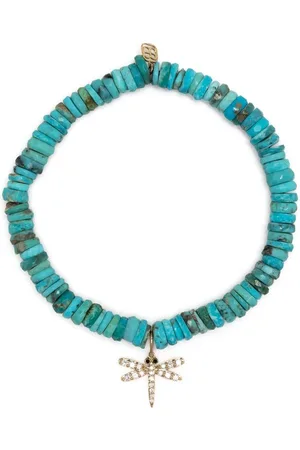 Sydney Evan 14kt yellow gold turquoise beaded bracelet