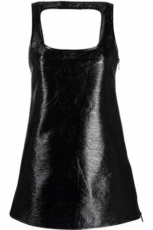Courrèges Sleeveless vinyl mini dress