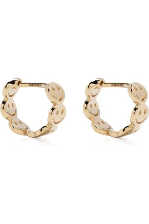 Sydney Evan 14kt yellow Smile huggie earrings