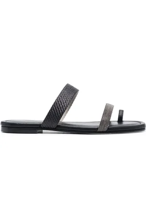 Fabiana Filippi 15mm open-toe leather mules