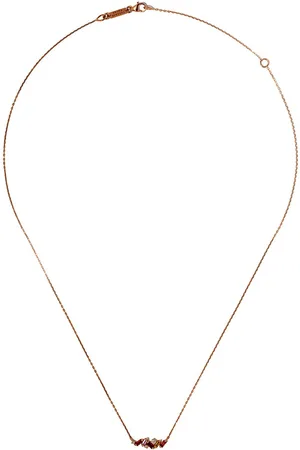 Suzanne Kalan 18kt rose gold diamond sapphire Rainbow necklace