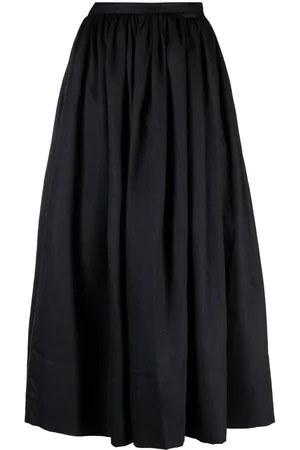 ASCENO Coco full linen midi skirt