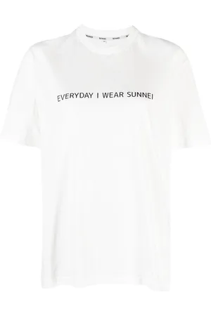 SUNNEI Slogan-print cotton T-shirt
