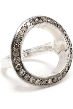 ROSA MARIA Cut-out pavé diamond ring