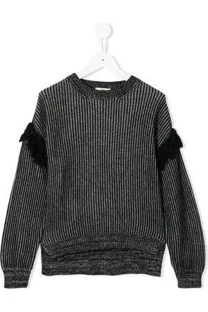 Le pandorine Fringe ribbed knit jumper