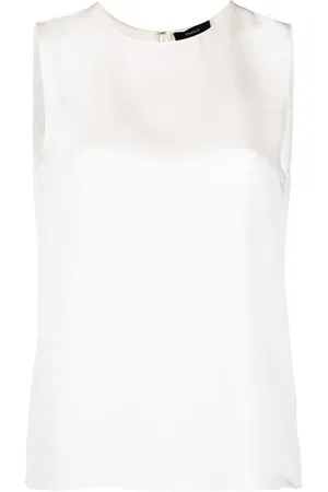 THEORY Silk sleeveless-vest