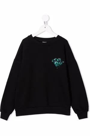 Le pandorine Sequin-embroidered organic cotton sweatshirt