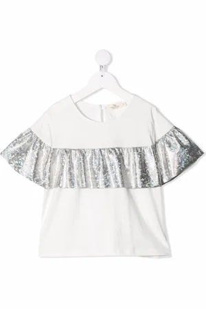 Le pandorine Ruffle short-sleeve blouse