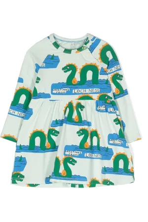 Mini Rodini Loch Ness graphic-print midi dress