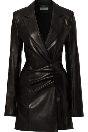 Nicholas Serene ruched faux leather dress