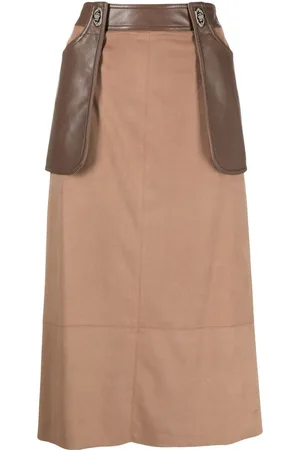 Low Classic Contrasting-panel detail skirt