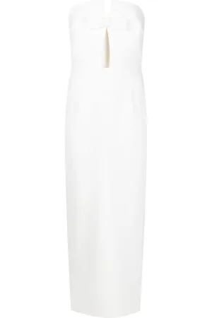 Ilkyaz Ozel Bow-detail strapless gown