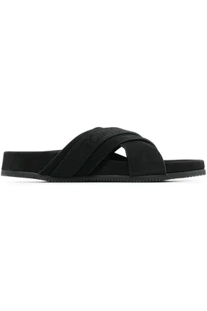 Tom Ford Suede logo-stamp slides