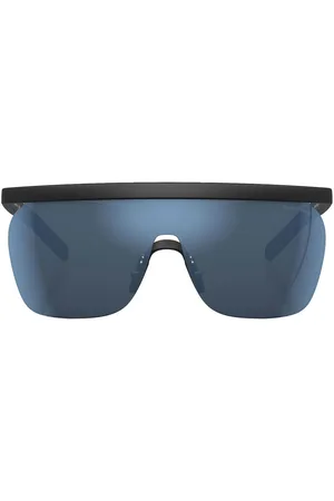 Giorgio Armani Logo-print shield-frame sunglasses