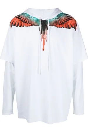 MARCELO BURLON Bird-print layered hoodie