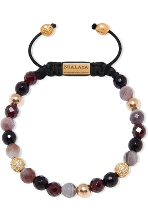 Nialaya Crystal-embellished beaded bracelet