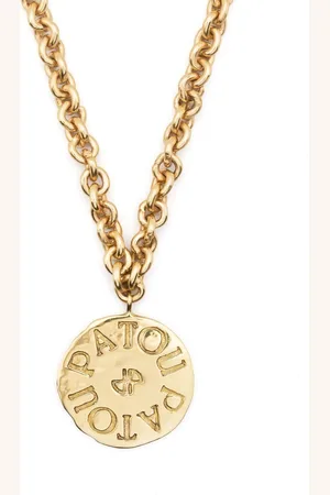 Patou Logo-engraved coin necklace
