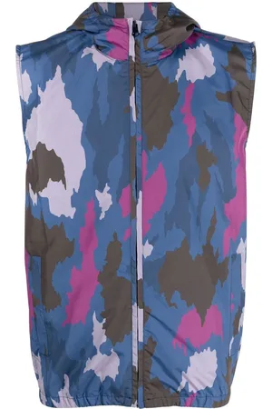 DRUMOHR Abstract-print hooded gilet