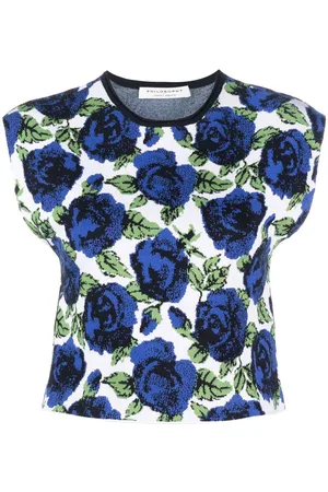 Serafini Intarsia-knit sleeveless top