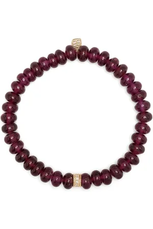 Sydney Evan 14kt yellow gold rhodolite beaded bracelet