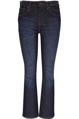 R13 Mid-rise cropped jeans