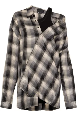 RTA Valery asymmetric longline shirt