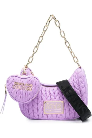 VERSACE Faux-leather matelassé shoulder bag