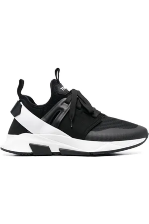 Tom Ford Panelled logo-patch sneakers