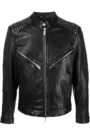 Dsquared2 Studded leather biker jacket