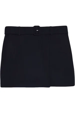 Ami High-waisted belted miniskirt