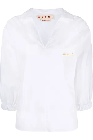 Marni V-neck cotton blouse