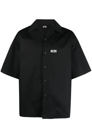 GCDS Logo-print bowling shirt