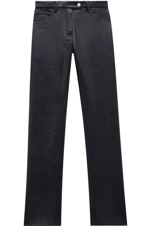 Courrèges Five-pocket vinyl straight trousers