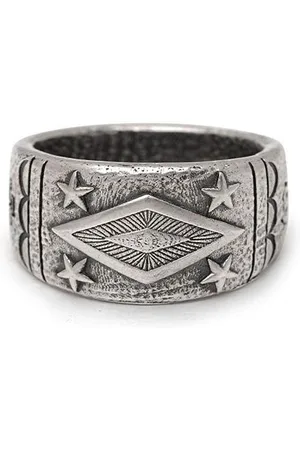Nialaya Engraved vintage-style ring