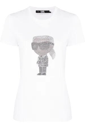 Karl Lagerfeld Ikon rhinestone-embellished T-shirt