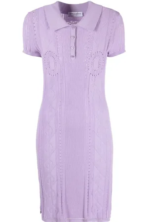 Marine Serre Pointelle-knit tennis dress