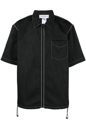 Marine Serre Zip-up short-sleeve shirt