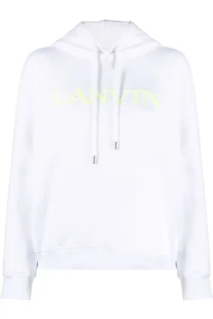 Lanvin Embroidered-logo cotton hoodie