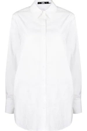 Karl Lagerfeld Ženy Bez zad - Open back-tie longline shirt