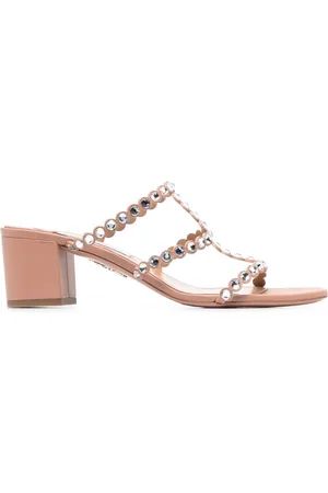 Aquazzura 55mm crystal-embellished open-toe sandals