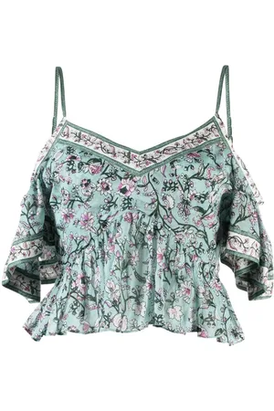 Marant Etoile Garuva off-shoulder floral-print top