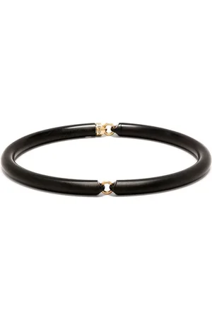 Le Gramme 18K yellow gold and sterlign silver ring-detail bracelet