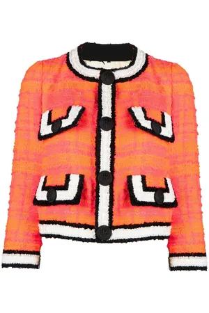 Dsquared2 Cropped tweed buttoned jacket