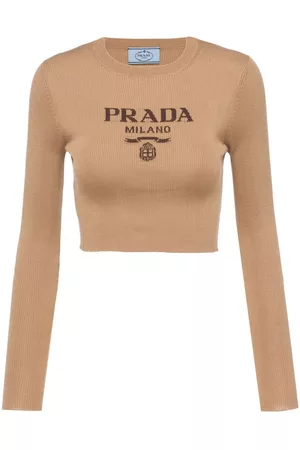 Prada Ženy Svetry - Logo-print jumper