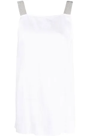 Fabiana Filippi Metallic strap linen top