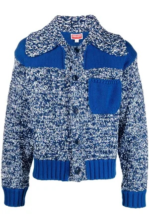 Kenzo Contrast-panel knitted cardigan