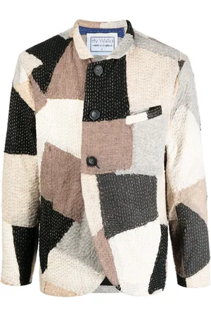 BY WALID Patchwork wool jacket