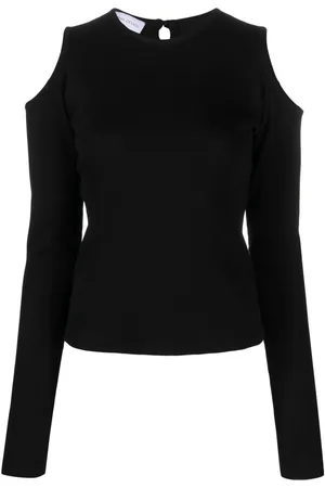 Ioana Ciolacu Cut-out cold-shoulder top