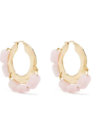 Jil Sander Crystal-embellished hoop earrings