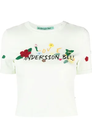 Andersson Bell Dasha flower-garden logo T-shirt